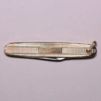 Vintage 10K Gold 2-Blade Folding Pocket Knife 🔥 - Image 1 of 4