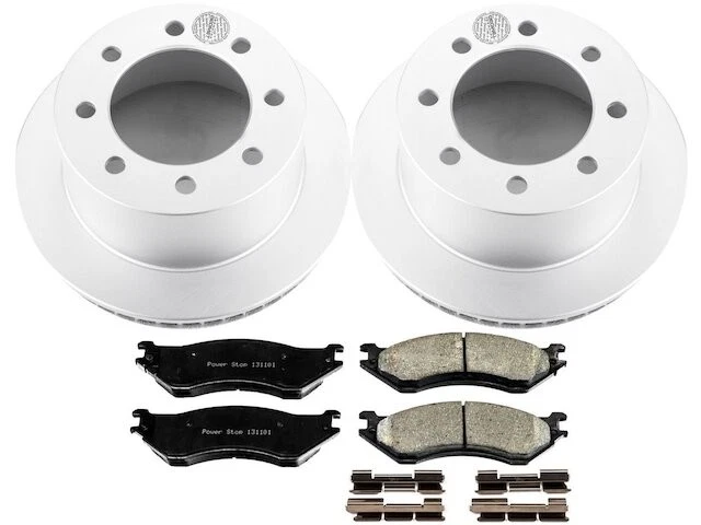 Pastilha de freio traseira e kit de rotor para 2001-2002 Dodge Ram 3500 PN348QP - Imagem 1 de 1
