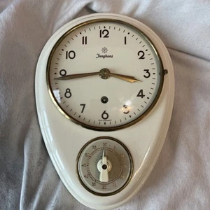 Junghans Exacta MCM Küchenuhr mit Eieruhr - 50er Jahre - KERAMIK Korpus - Bild 1 von 18