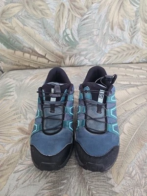 Salomon SpeedCross Contagrip Tenis Zapatos Verde Azulado Unisex Niños Jóvenes Talla 5 Foto 1 de 4