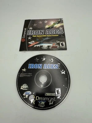 Iron Aces(世嘉Dreamcast,2001)仅光盘和手册 - 二战战斗 - 未测试 — 第 1/4 张图片