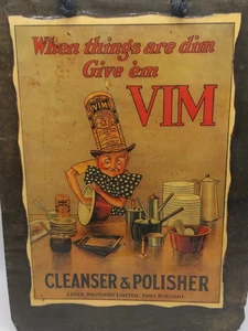 Handcrafted Decoupage Welsh Slate Picture - Vim Cleanser & Polisher, Decoration - Picture 1 of 4