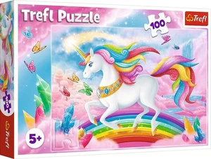 NEW Trefl Jigsaw Puzzle 100 Pieces 5+ Ages Crystal world of unicorns - Picture 1 of 2