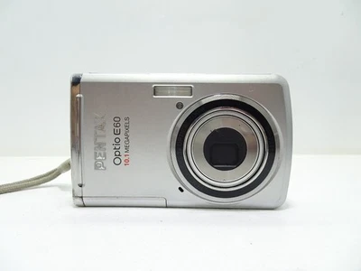 PENTAX Optio E60 10.1 MP Digital Camera - Silver Tested. - Image 1 of 4