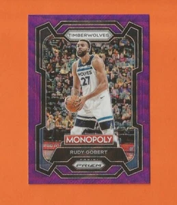 2023-24 PRIZM MONOPOLY PURPLE WAVE PRIZM RUDY GOBERT #54 TIMBERWOLVES - Picture 1 of 2