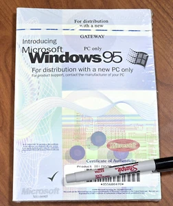 Microsoft Windows 95 Disc Manual SN Gateway Computer Software New Sealed - Picture 1 of 2