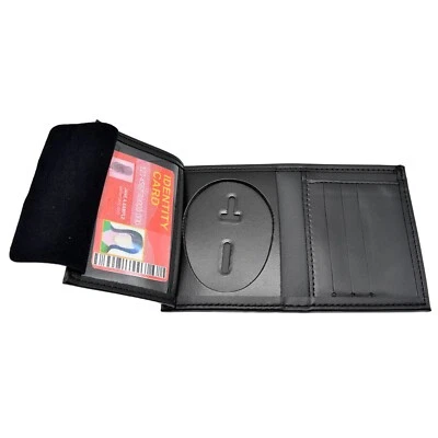 Oval Police Badge Police Wallet Bi Fold Leather Recessed B1794 B2308 Los Angeles - Image 1 of 4