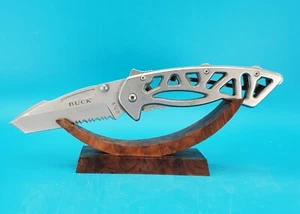 Buck 870 Bones Combo Edge Frame Lock Folding Pocket Knife! - Picture 1 of 12