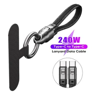Phone Lanyard USB C Quick Charging Cable With Rotating 240W Type C Cable - Zdjęcie 1 z 21