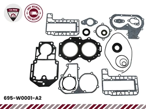 695-W0001-01-00 Fits Yamaha Outboard 25 HP Power Head Gasket Kit 18-4417 - Picture 1 of 8