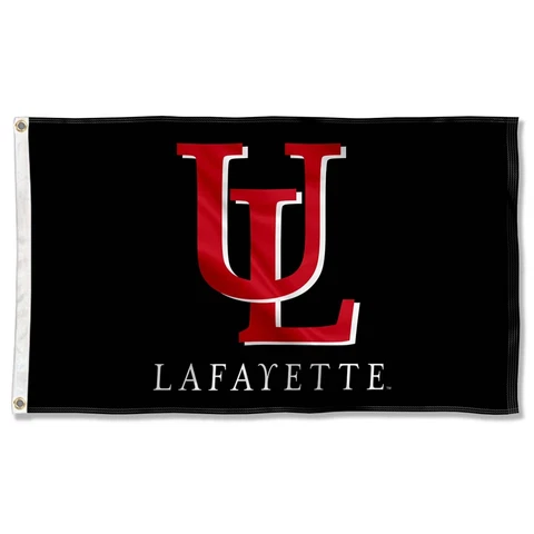 Louisiana Lafayette Ragin Cajuns Black Flag Large 3x5 Cover