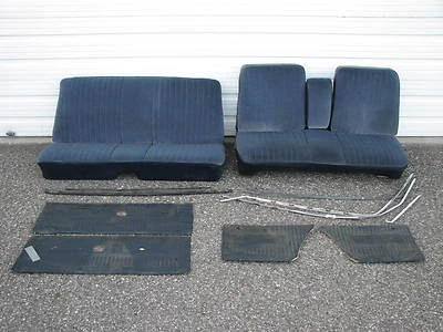 Banco de tela azul Plymouth Barracuda 1967 asiento trasero 1966 puerta 1968 paneles   Foto 1 de 4