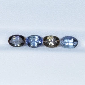 2.11 cts Top Lustrous UNHEATED" Natural Tanzanite - 4 pcs Oval !!!! - Picture 1 of 2