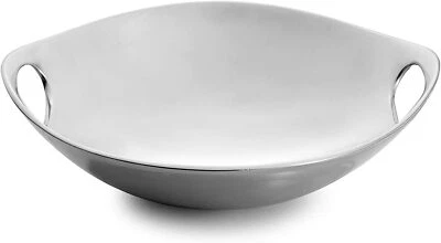 Nambe Alloy Metal Handled Serving Bowl – 10 Inch - Silver - Image 1 of 4