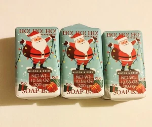 MILTON & DREW ENGLAND Peppermint Christmas SOAP BAR 10.58 OZ (3 PIECES) - Picture 1 of 1