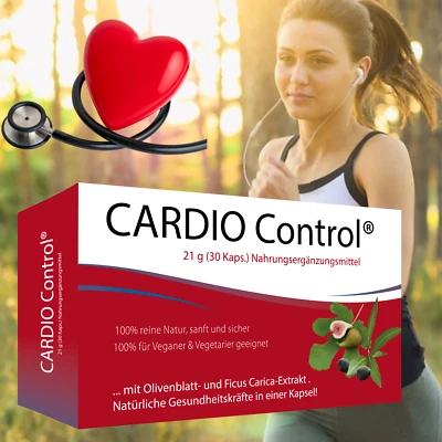90 Kapseln Cardio Control mit Olivenblatt-, Feigen-Extrakt, Kalium, DE Quality - Bild 1 von 4