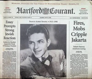 Frank Sinatra, Obituary, Hartford Courant, May 16, 1998 - Imagen 1 de 2