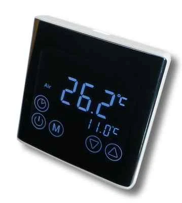 Regler LED Touchscreen Raumthermostat schwarz auch f. Infrarotheizung #a61 - Bild 1 von 4