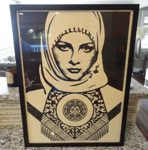 2006 SHEPARD FAIREY "Arab Woman" PRINT OBEY STREET ART RARE A/P POSTER 18X24 - Picture 1 of 12