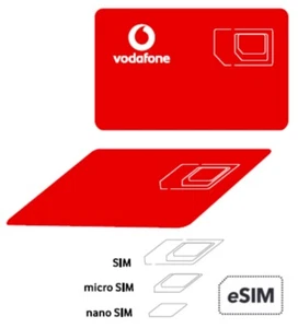 Tarjeta Sim Vodafone / Esim / Sim virtual / Numero Español / Prepago - Zdjęcie 1 z 2