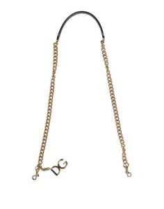 Dolce & Gabbana Marrón Leopardo Dorado Latón Cadena Accesorio Hombro Mujer Correa - Imagen 1 de 5