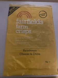 2017 Fairfields Farm Cheese & Chive Empty Crisp Packet - Picture 1 of 3