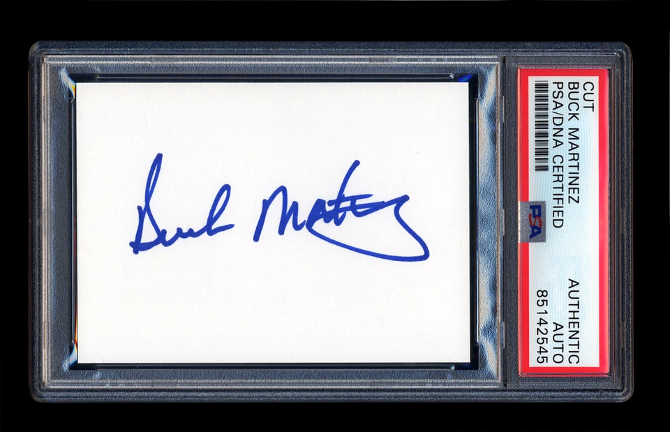 BUCK MARTINEZ SIGNED MINT CUT PSA/DNA AUTOGRAPHED TORONTO BLUE JAYS - Image 1 of 1