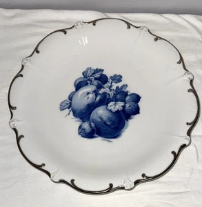Schumann ARZBERG GERMANY BLUE FRUIT & NUTS 12" SANDWICH PLATTER PLATE - Picture 1 of 2