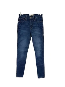 Neu mit Etikett Madewell 10" hoch geschnittene Skinny-Jeans dunkle Waschung Stretch 128 $ Größe 26 - Bild 1 von 9