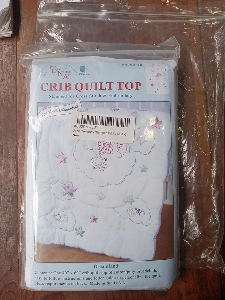JACK DEMPSEY NEEDLE ART Kit Superior de Edredón para Cuna "Dreamland" #4060-30 Bordado  Foto 1 de 3