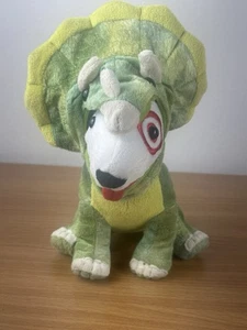 Target Bullseye Plush 10" Green Triceratops Dinosaur Dog Stuffed Toy 2015 Rare - Picture 1 of 12