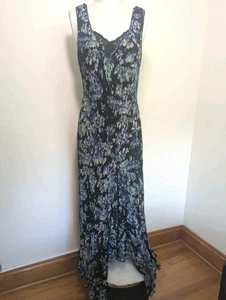 Temptation Y2K Dark Floral Midi Dress L Fairy Grunge - Picture 1 of 10