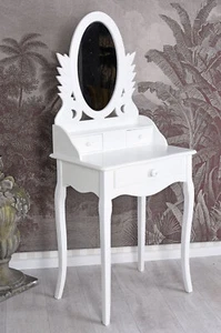 Make-Up with Mirror Schminkkonsole Vanity White Spiegelkosole Shabby - Picture 1 of 4