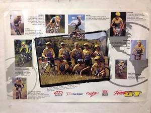 Vintage Team GT Mountain Bike Poster 1993 - Picture 1 of 1