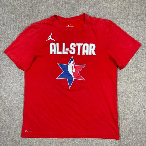 Kyle Lowry Shirt Adults Medium M Red Short Sleeve All Star Game Nike Jordan # 7 Cover