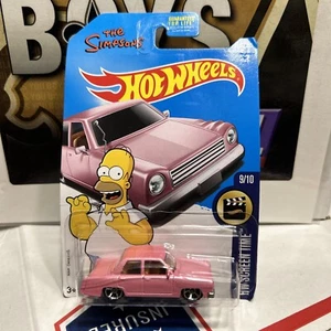 Hot Wheels THE SIMPSONS FAMILY CAR pink Sedan 73 Plymouth Valiant HW Screen Time - Picture 1 of 11