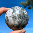 0.2kg Natural Moss agate Stone crystal Ball Quartz Crystal Sphere Reiki 