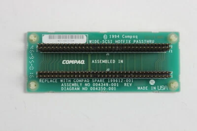 COMPAQ 199612-001 WIDE SCSI HOTFIX PASSTHRU BOARD  ASSY 004349-001 DIAG 004350 - Image 1 of 2
