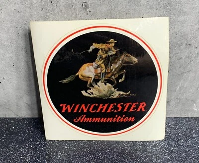Winchester Ammunition Firearms Logo - Glossy Decal Sticker - 4 1/4" Diameter - Image 1 of 4