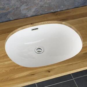 Oval Undercounter Sink Inset Basin Bathroom White 535mm x 410mm REDUCED TO CLEAR