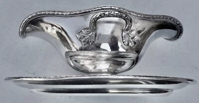 saucière rubans French silver plated sauce boat - louis XV - N°2 - Photo 1/4