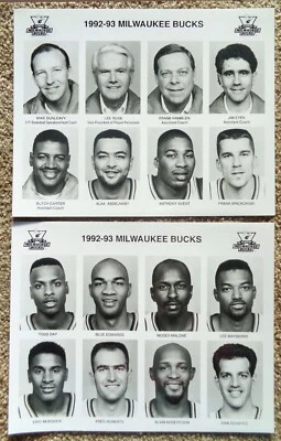 MILWAUKEE BUCKS 1992-93 MEDIA PHOTOS Compete Team Set 8x10 MOSES MALONE Phills - Image 1 of 3