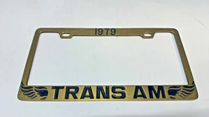 1979 Pontiac Firebird Trans Am License Plate Frame (Brass) - Picture 1 of 3