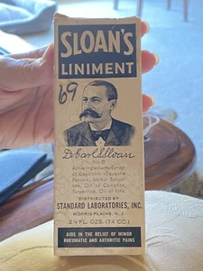 Sloan's Liniment 1/4 Full Bottle - Original box Vintage Antique USA - Picture 1 of 6