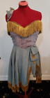 Saloon Girl Theatrical costume Old West Blue/Gold