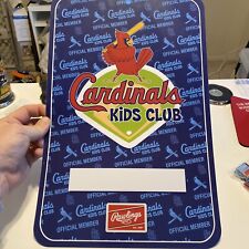  St Louis Cardinals Kid's Club Rawlings Official Member Plastic Sign & Lanyard