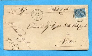 1877 CERESARA bollo a DOPPIO CERCHIO + numerale a SBARRE su c.10 V.E.II (238196) - Imagen 1 de 1