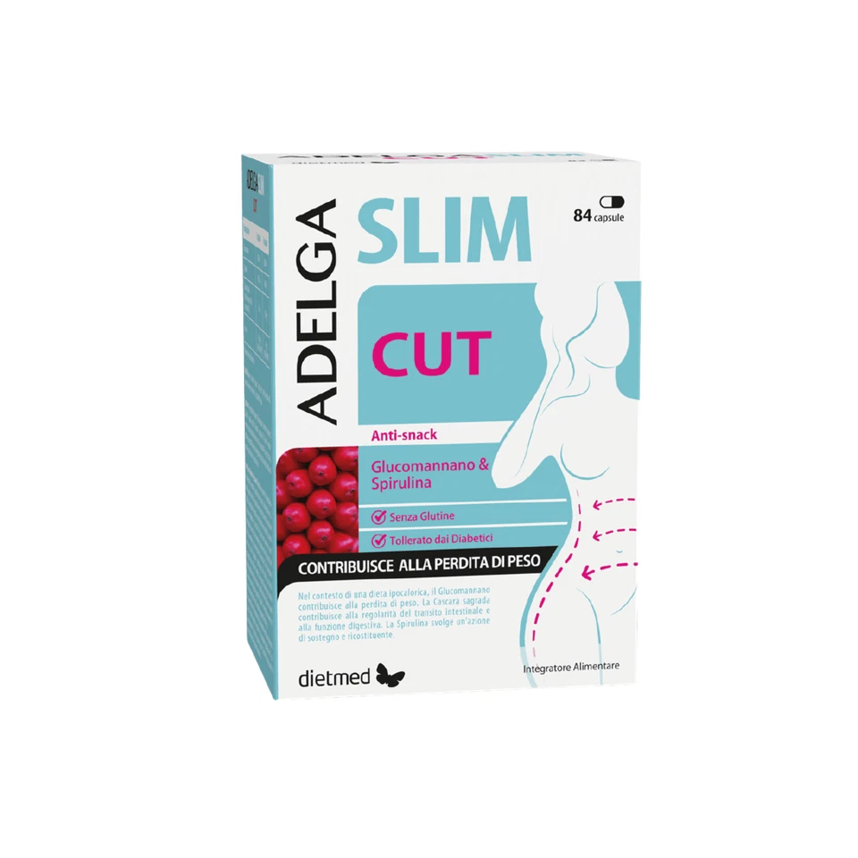 DietMed Adelga Slim Cut 84 Capsule con glucamannano e spirulina
