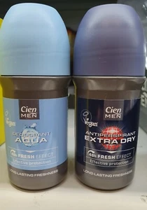 10 x Cien Men Deo Roll On 48-Hour Protection Aqua Extra Dry Antiperspirant 50ml - Picture 1 of 7