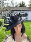 Snoxell & Gwyther Black Ascot Wedding Hatinator Hat Occasion Formal